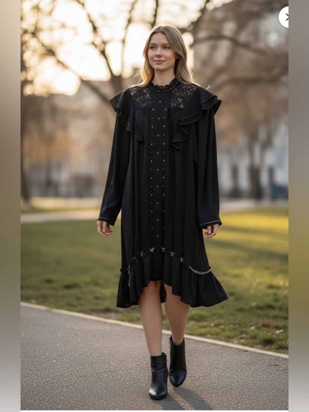 COACH Washed Silk Chain Dress (size 8)